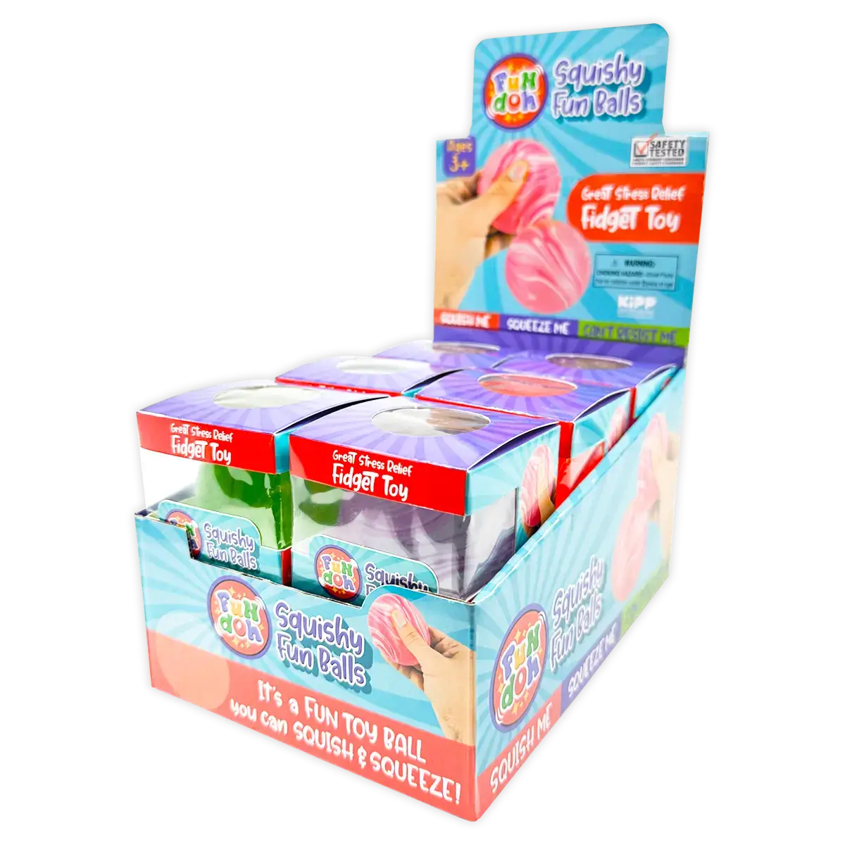 Fun Doh Squishy Fun Fidget Ball Boxed Assortment