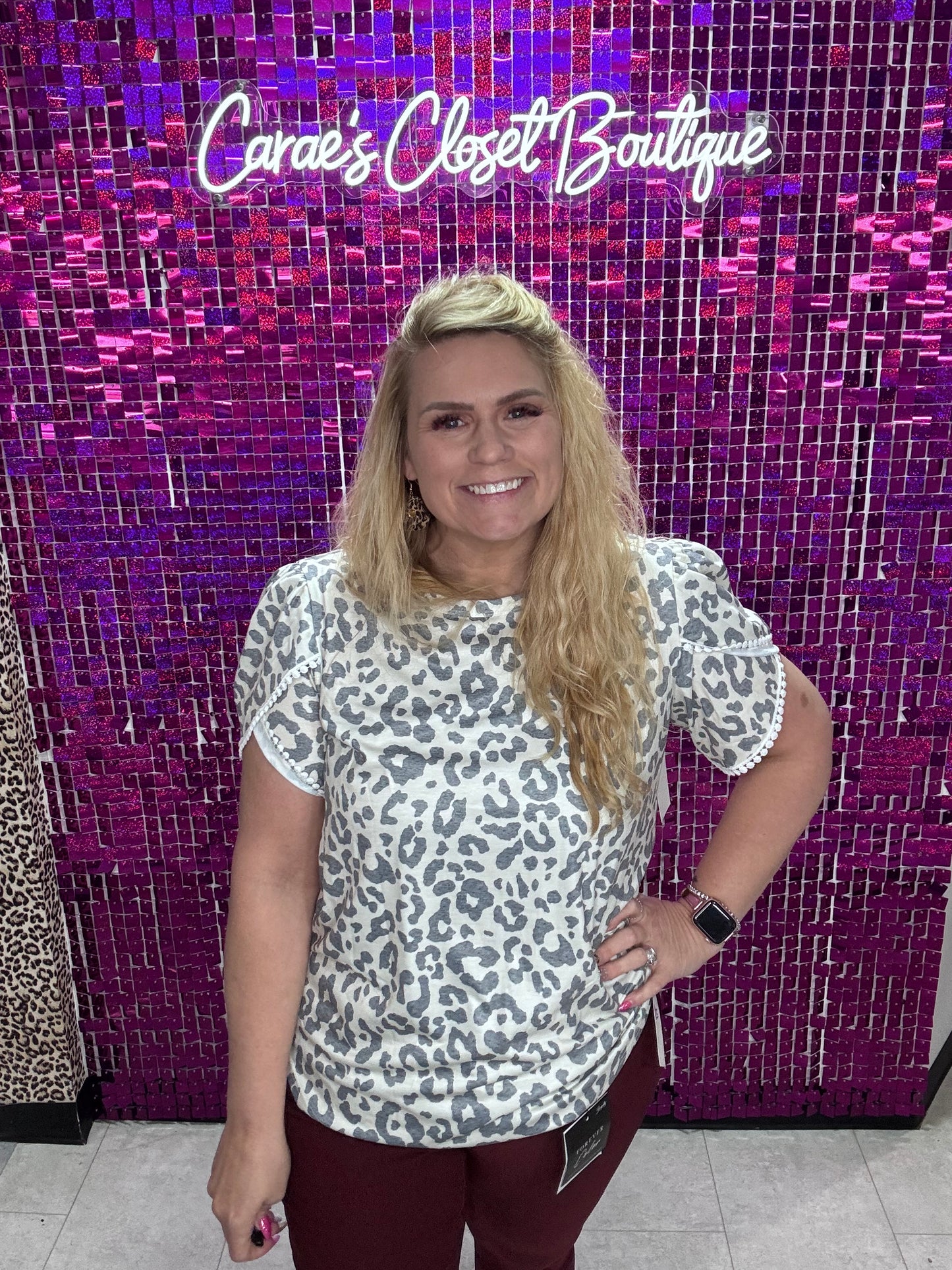 Leopard Tulip Top