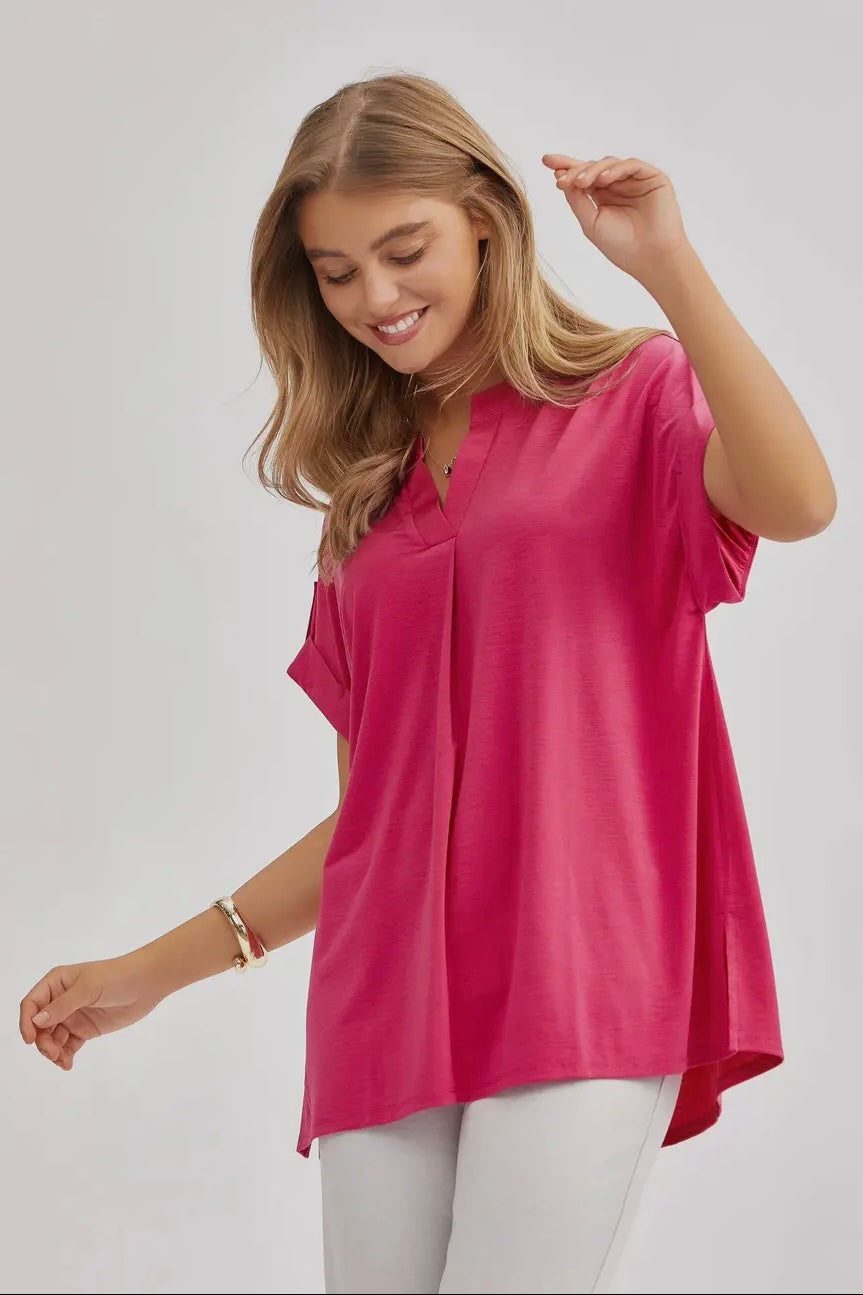 Solid Soft Dolman Sleeve Top