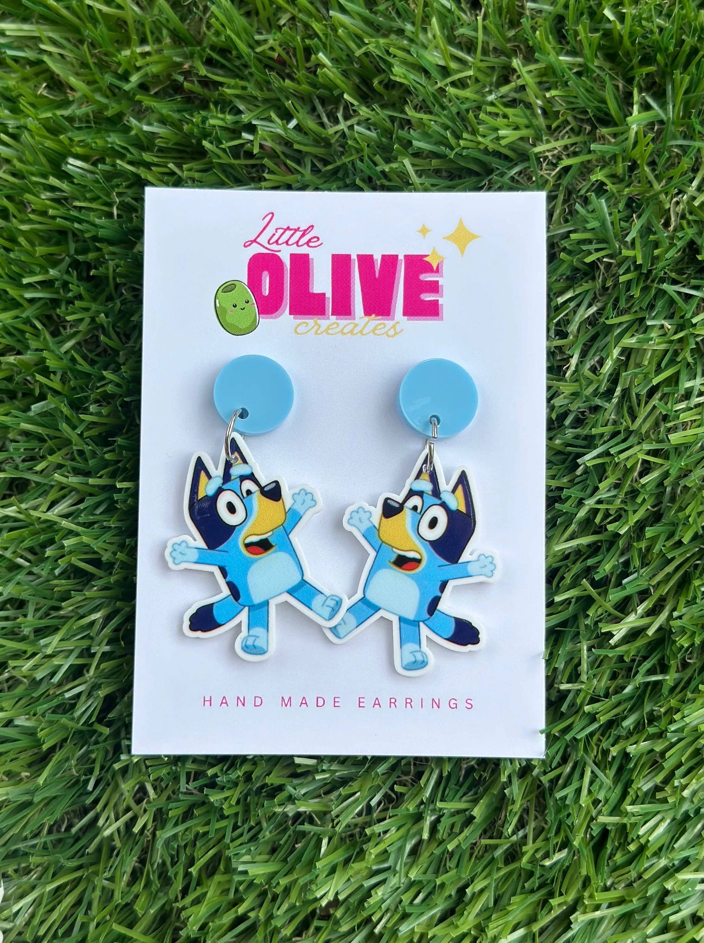 Bluey Dangle Earrings - Playful Whimsical Variations