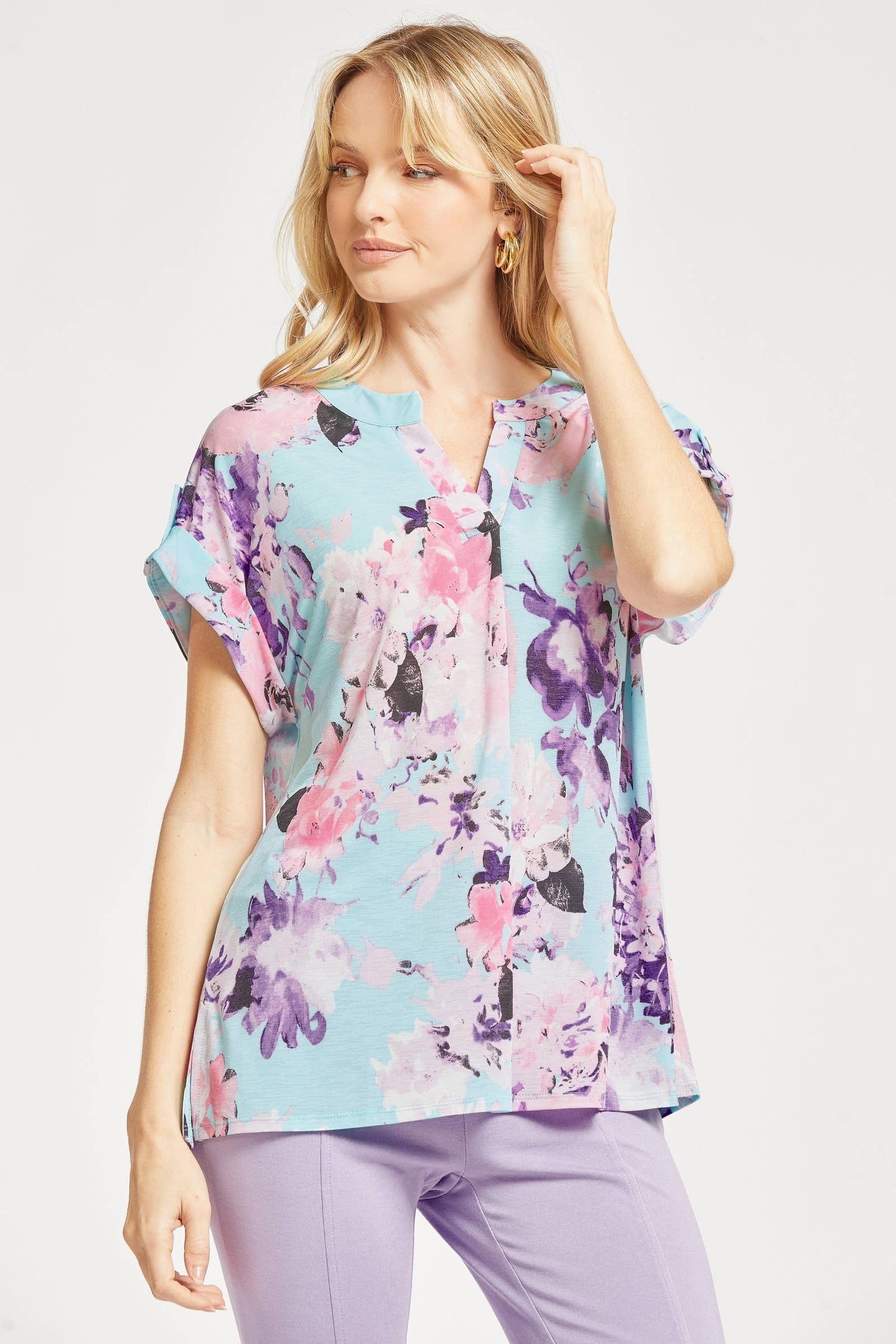 Lizzy Dolman Short Sleeve Wrinkle Free