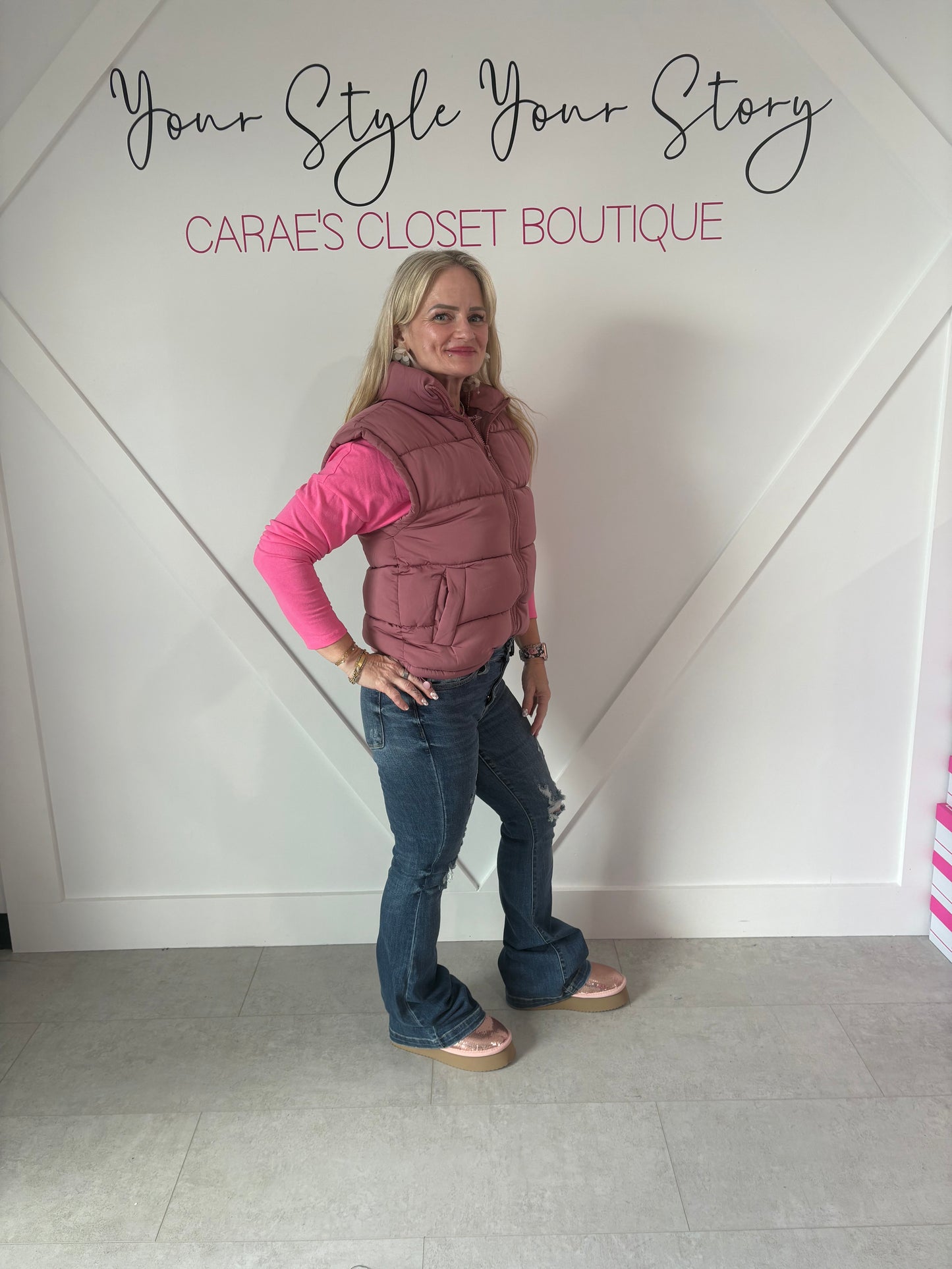 Blush Puffer Vest