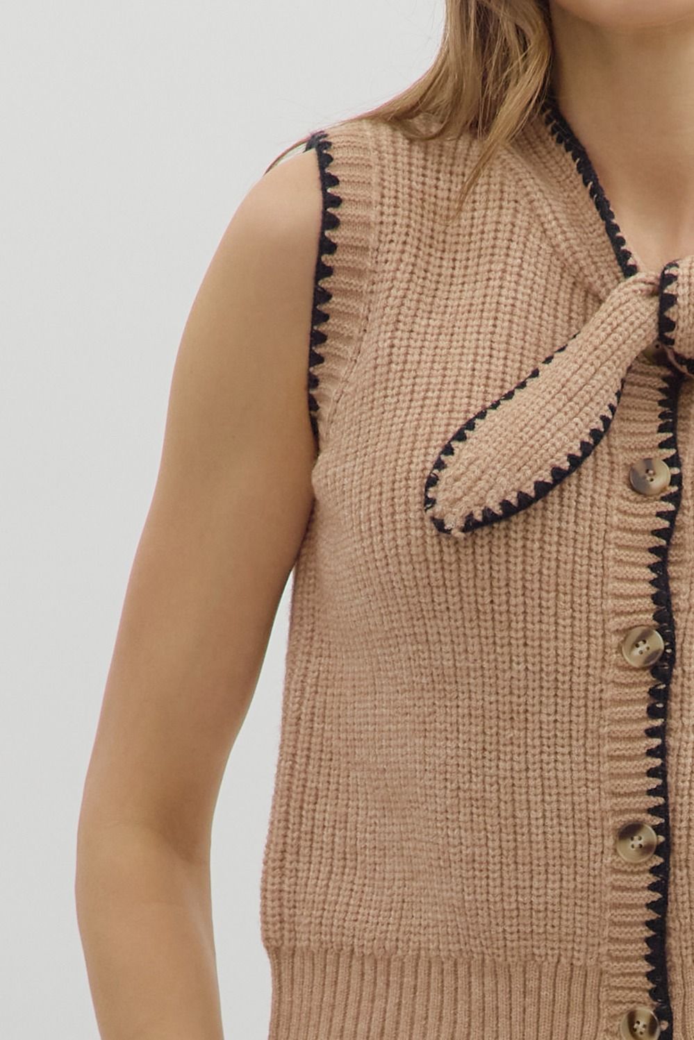 Entro Taupe Knit Fall Tank