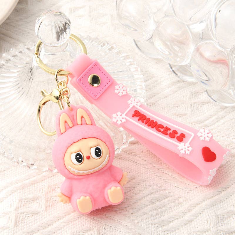 Cute Silicone Cartoon Keychain – Bag & Car Charm Gift