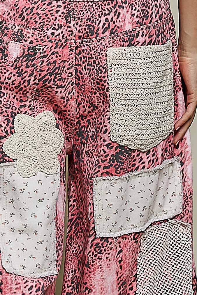 POL Crochet Patch Woven Overalls PREORDER 10/30