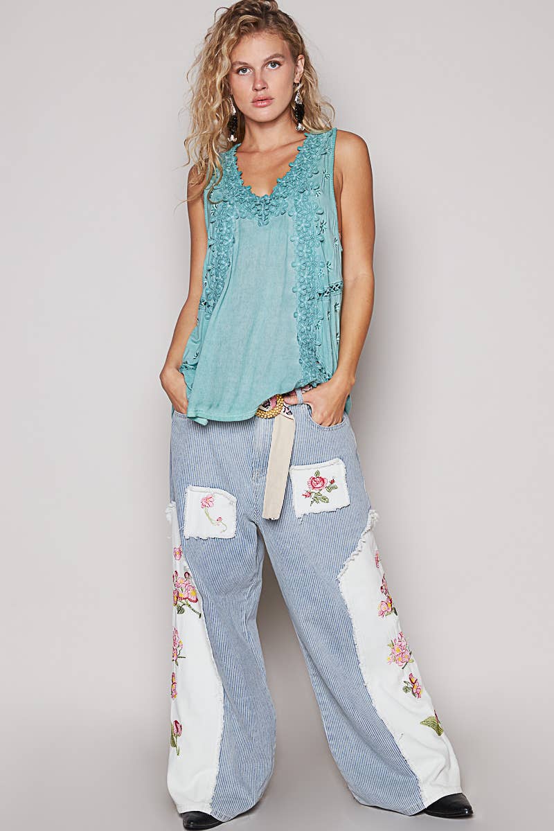 POL Sleeveless lace top