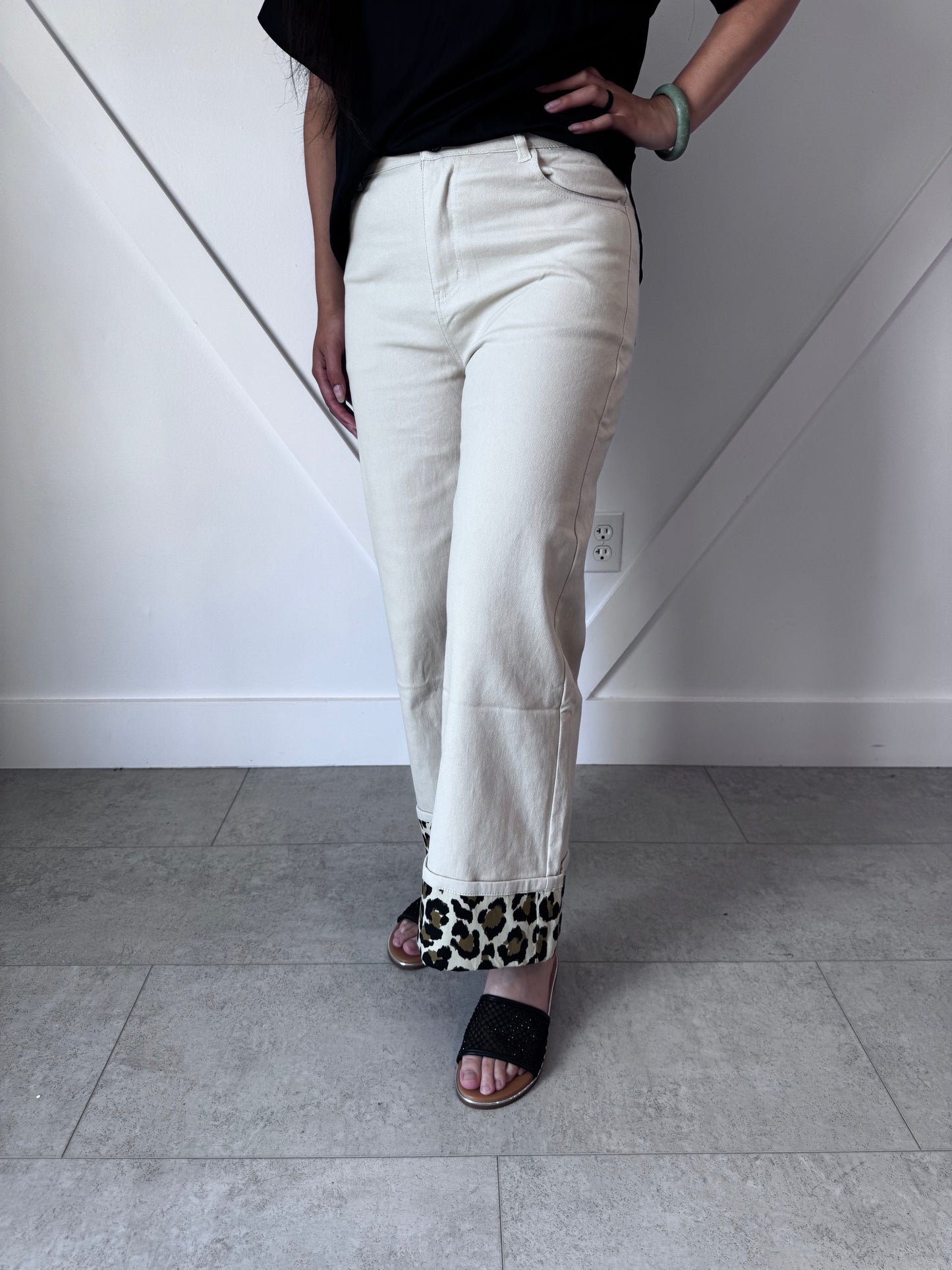 Leopard Cuff Pant