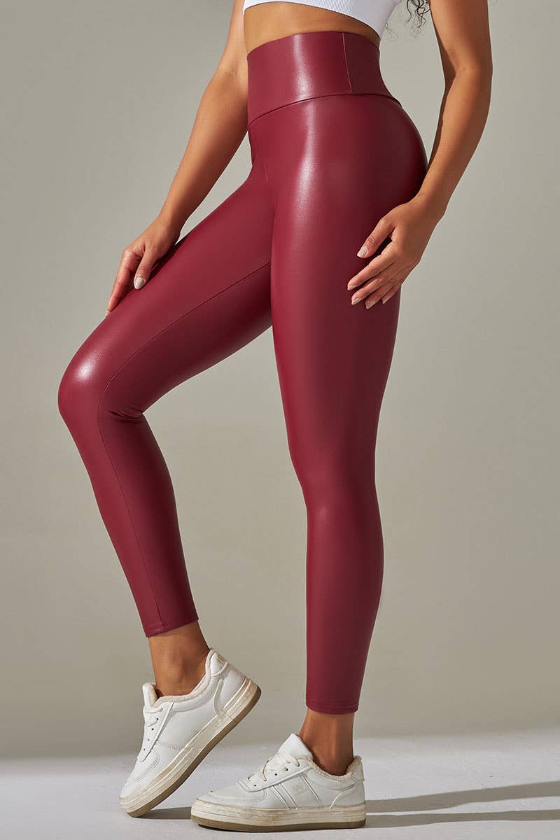 HW Faux Leather Skinny Legging