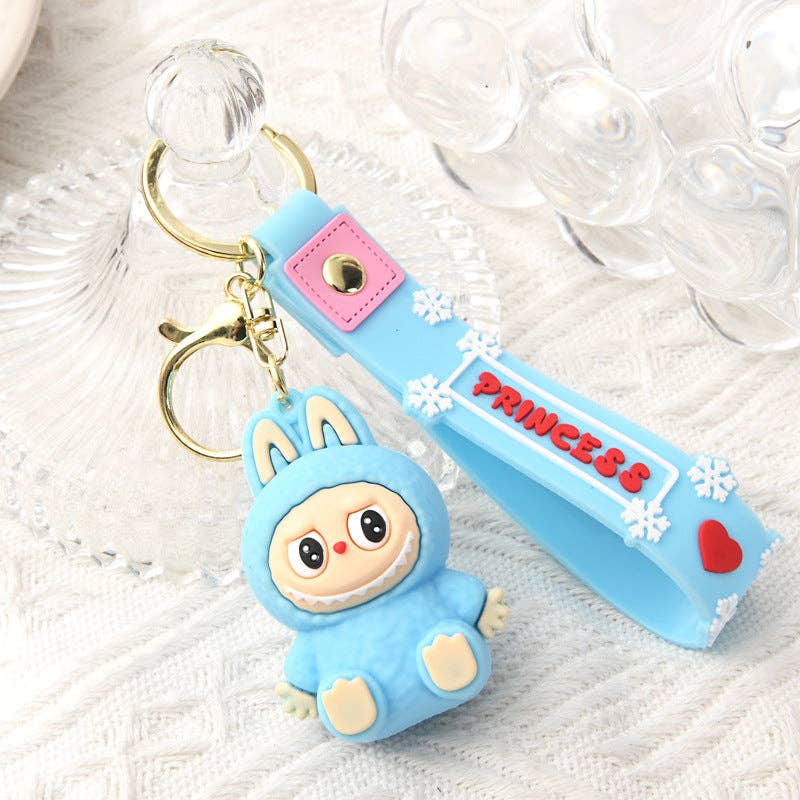 Cute Silicone Cartoon Keychain – Bag & Car Charm Gift