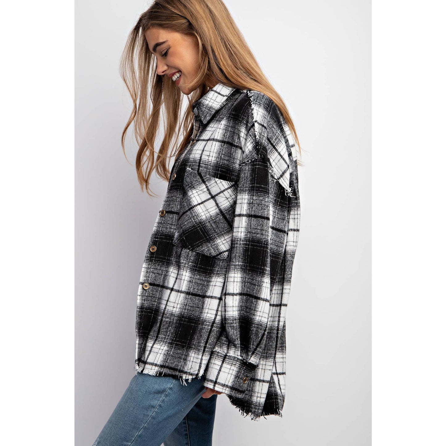 SUPER SOFT PLAID SHACKET