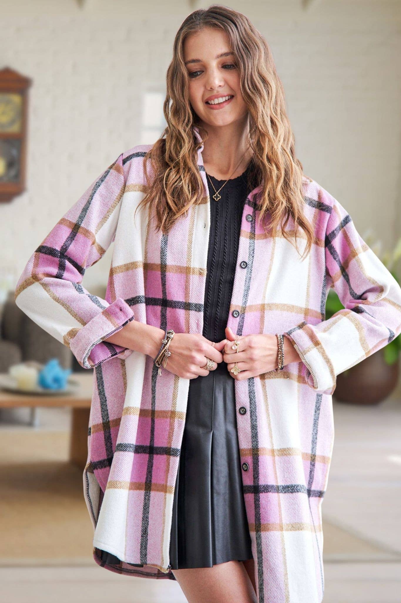 PLAID FLANNEL SHACKET