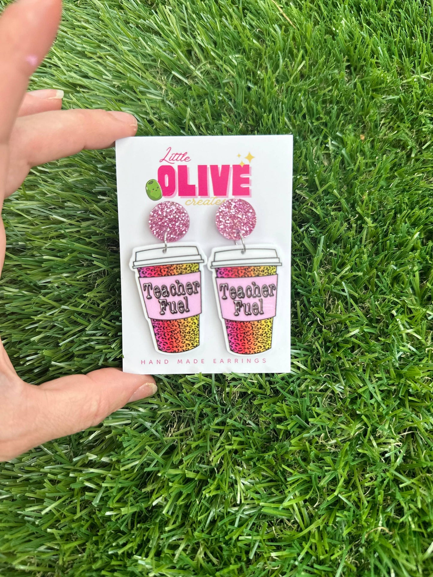 Teacher Fuel Caffeine-Inspired Earrings