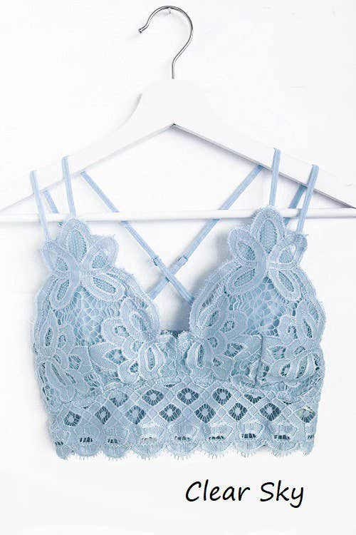 Plus Size Scalloped Lace Cami Bralette