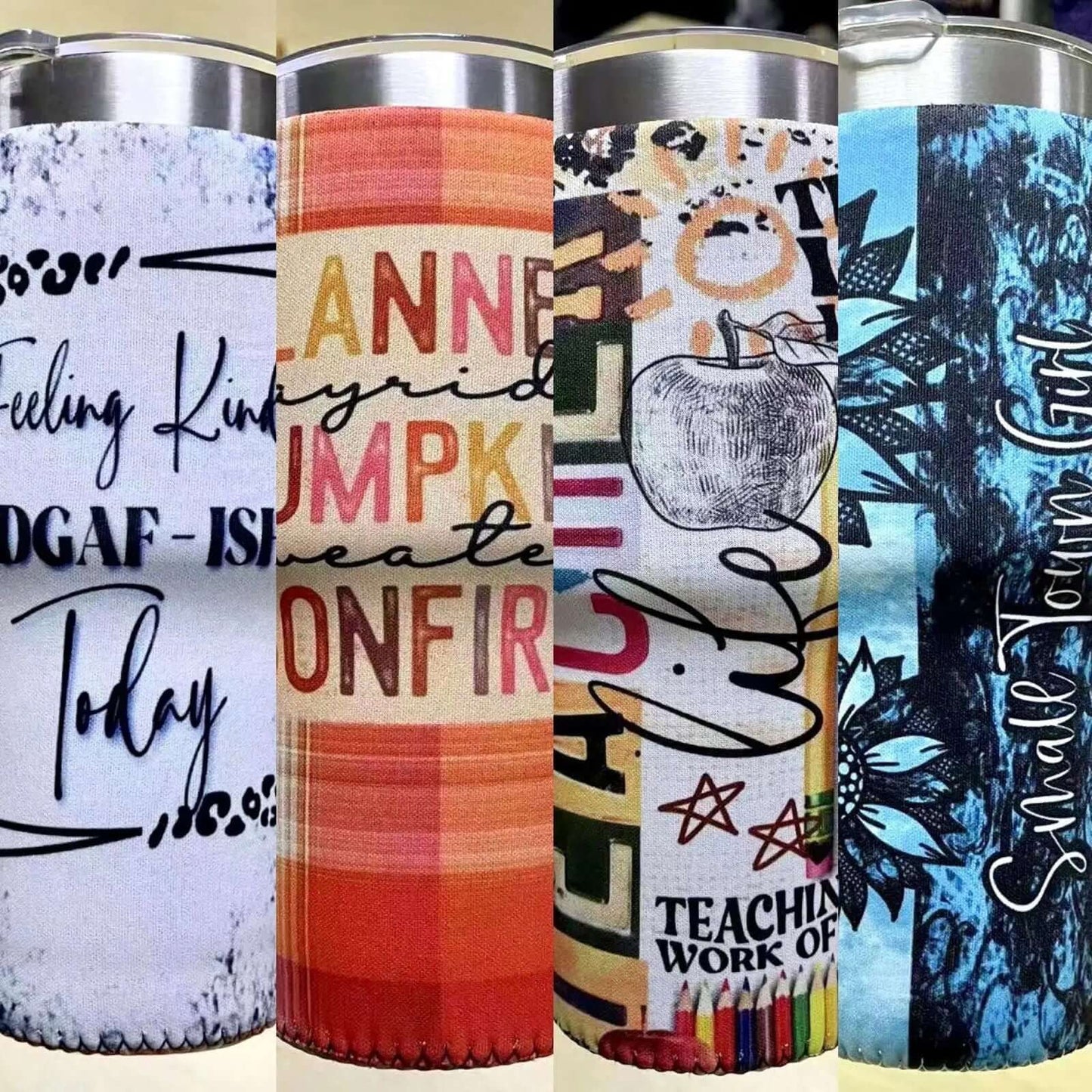 20 OZ Feeling Kinda IDGAF-ish Insulated Cup Cover Sleeve