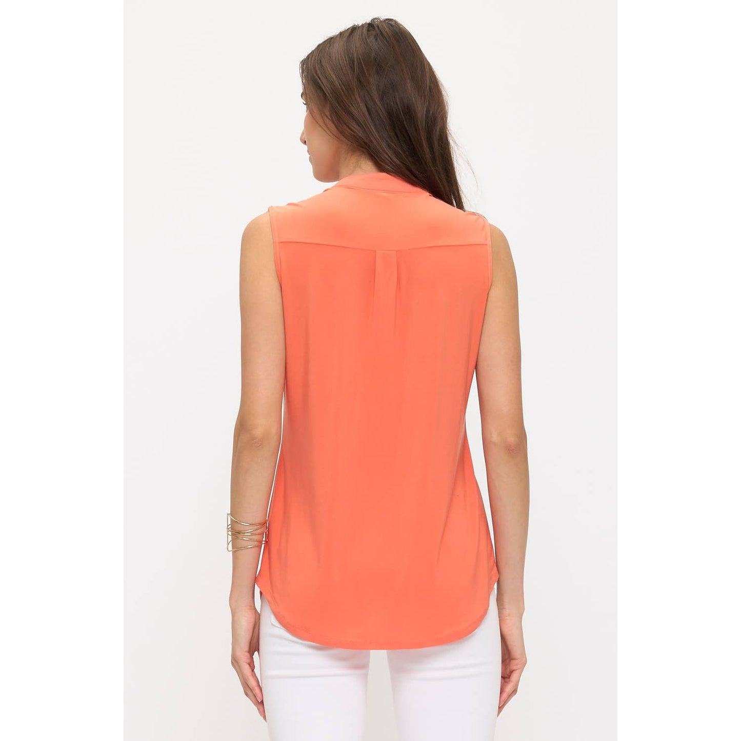 BUTTON FRONT SHIRT TANK