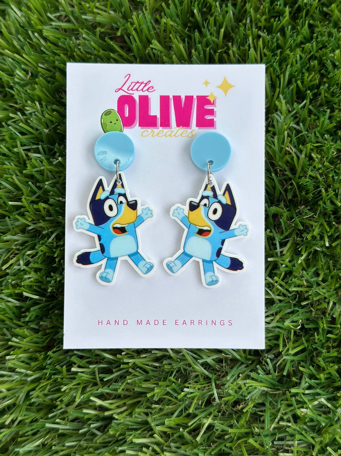 Bluey Dangle Earrings - Playful Whimsical Variations