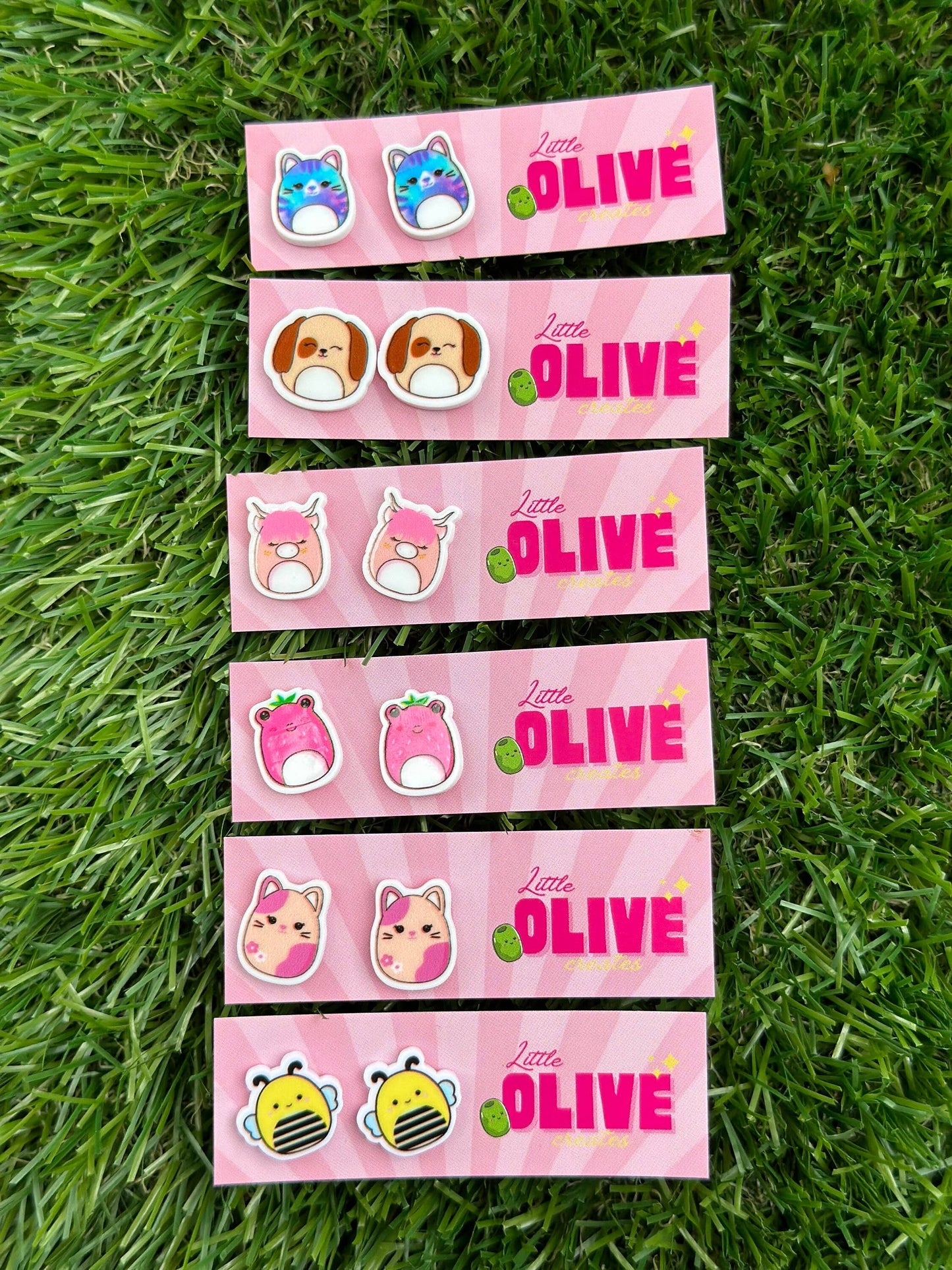 Adorable Squishmallow Stud Earrings - 6 Charming Variations