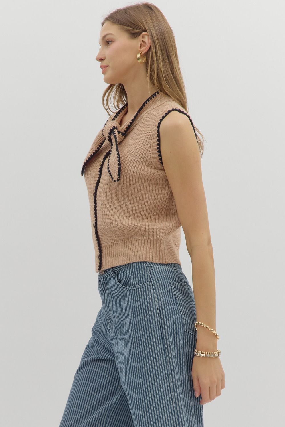 Entro Taupe Knit Fall Tank