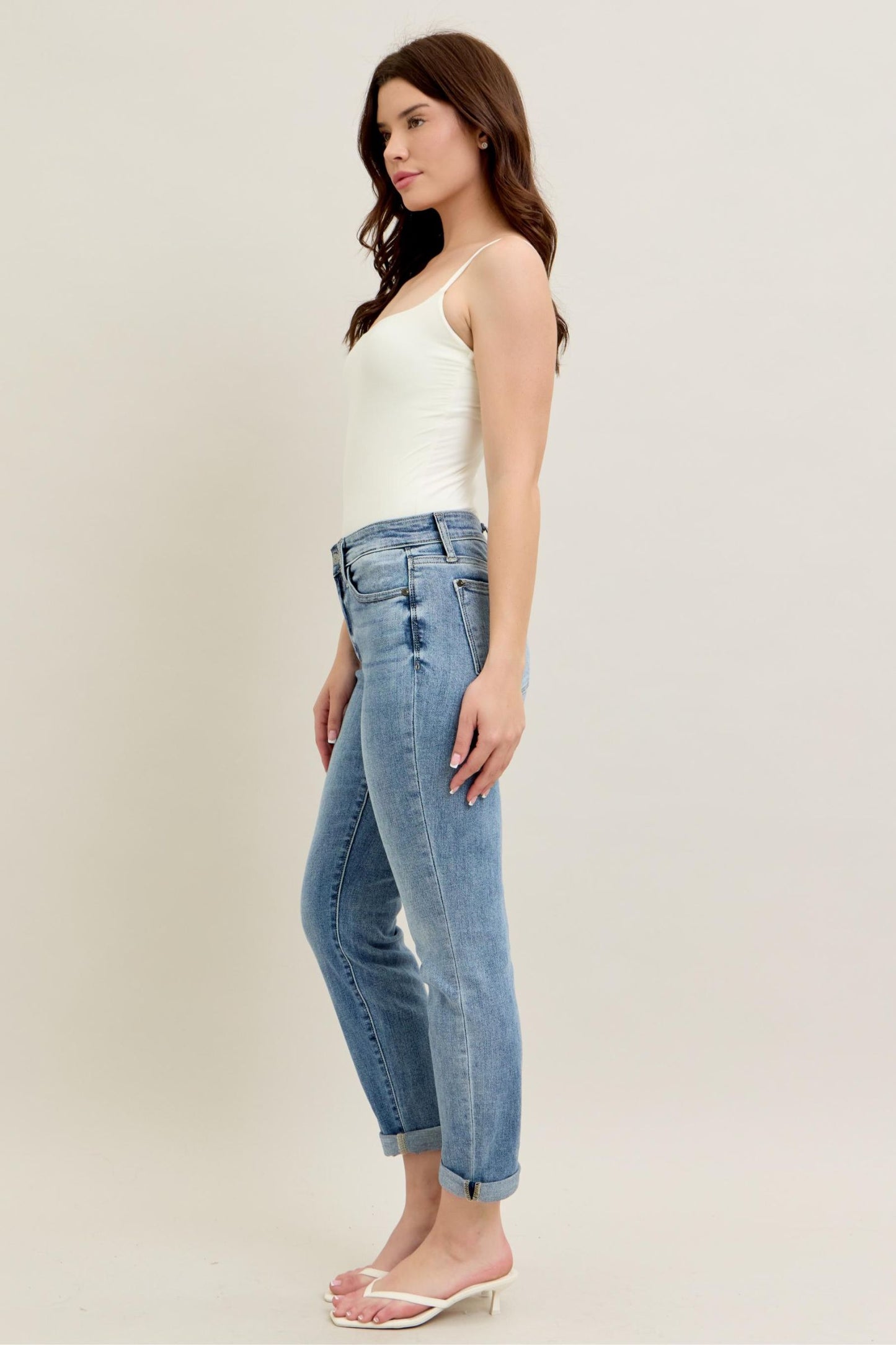 Rolled Cuff Judy Capri