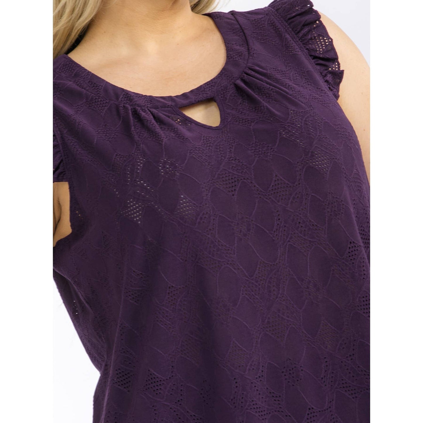 Curvy Ruffle Work Top