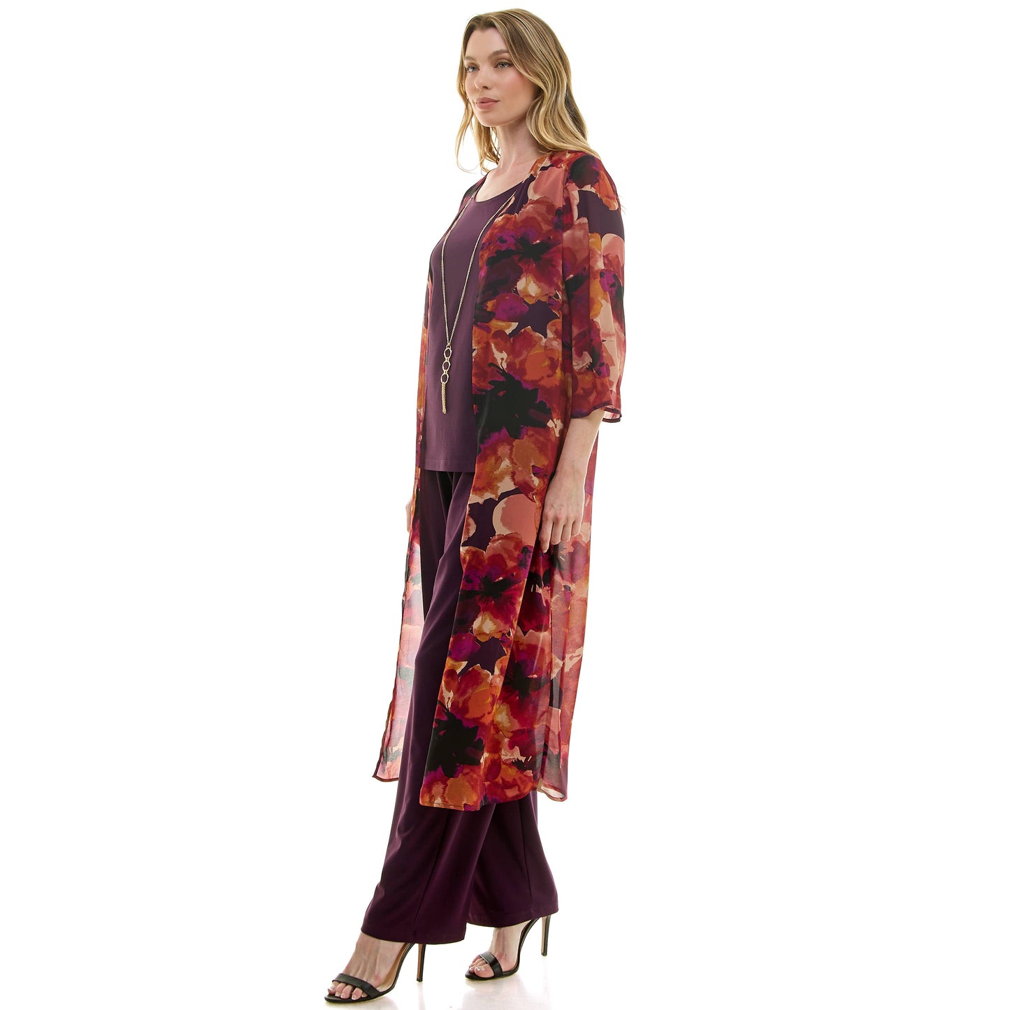 3 PC CARDIGAN STRAIGHT LEG PANT SET