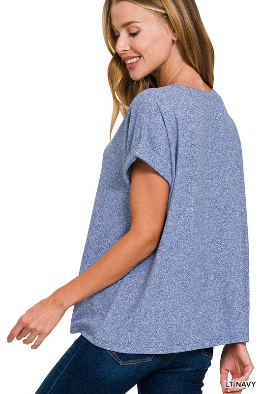 Zenana Plush V Neck