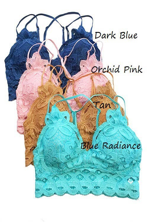Scalloped Lace Cami Bralette: 2-2-2(S-M-L) / COCOA
