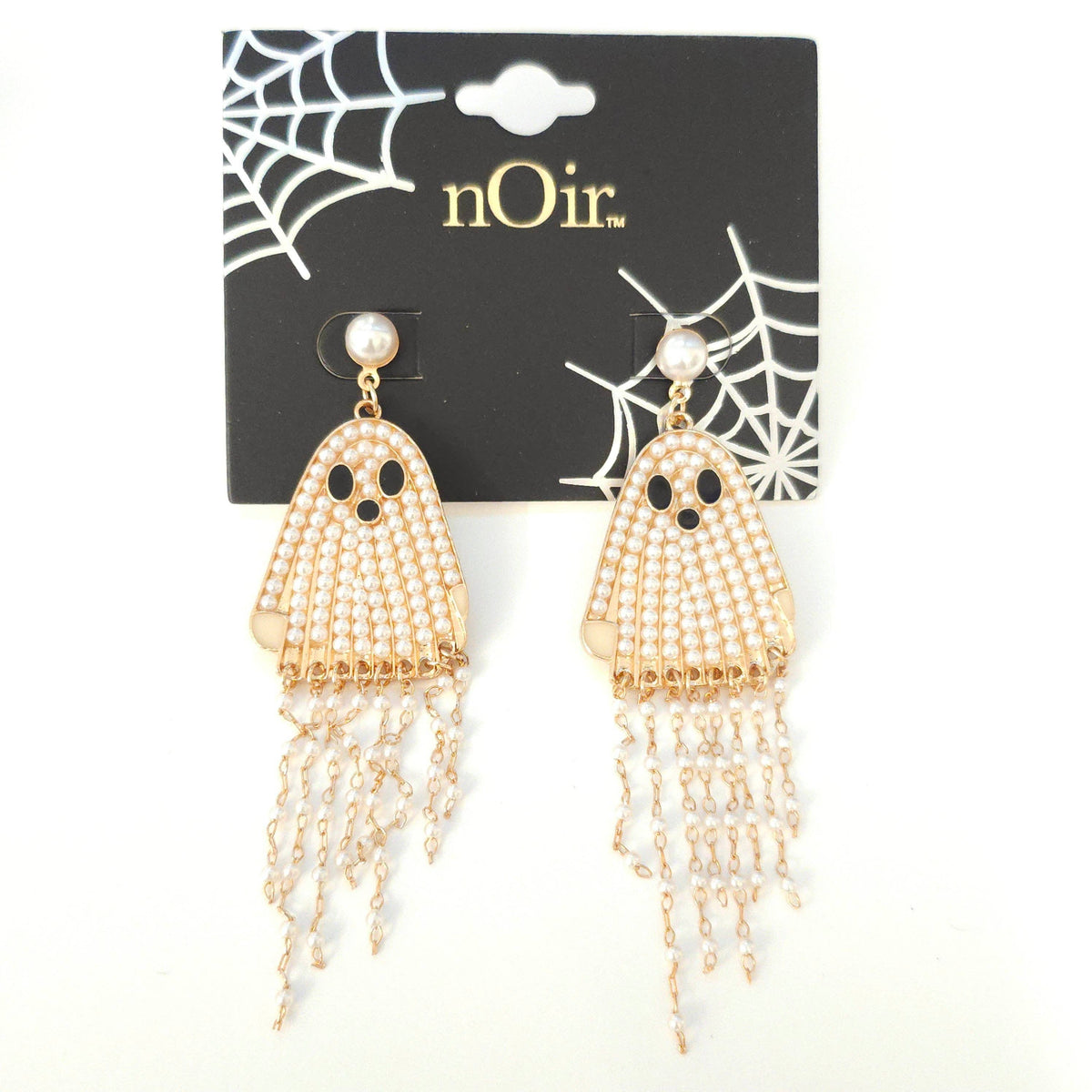 Halloween Pearl Ghost Drop Fringe Earring
