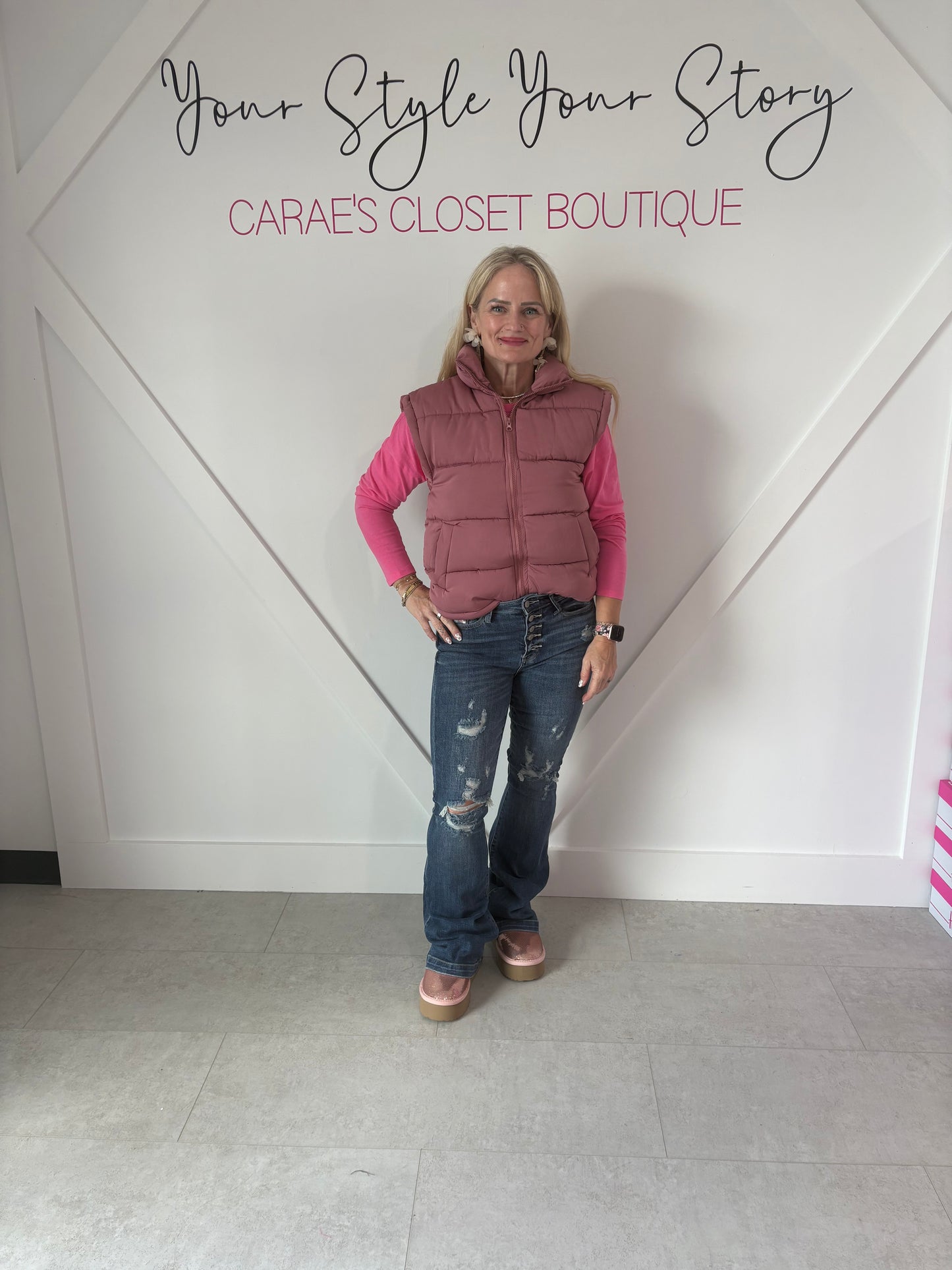 Blush Puffer Vest