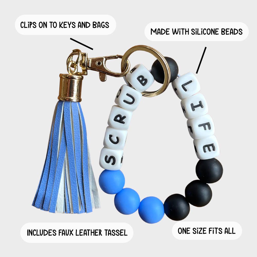 Bracelet Keychain Saying - Scrub Life