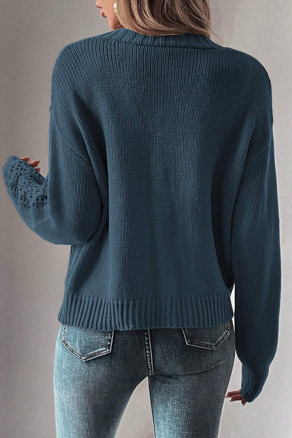 SALE Blue Knit Cardigan