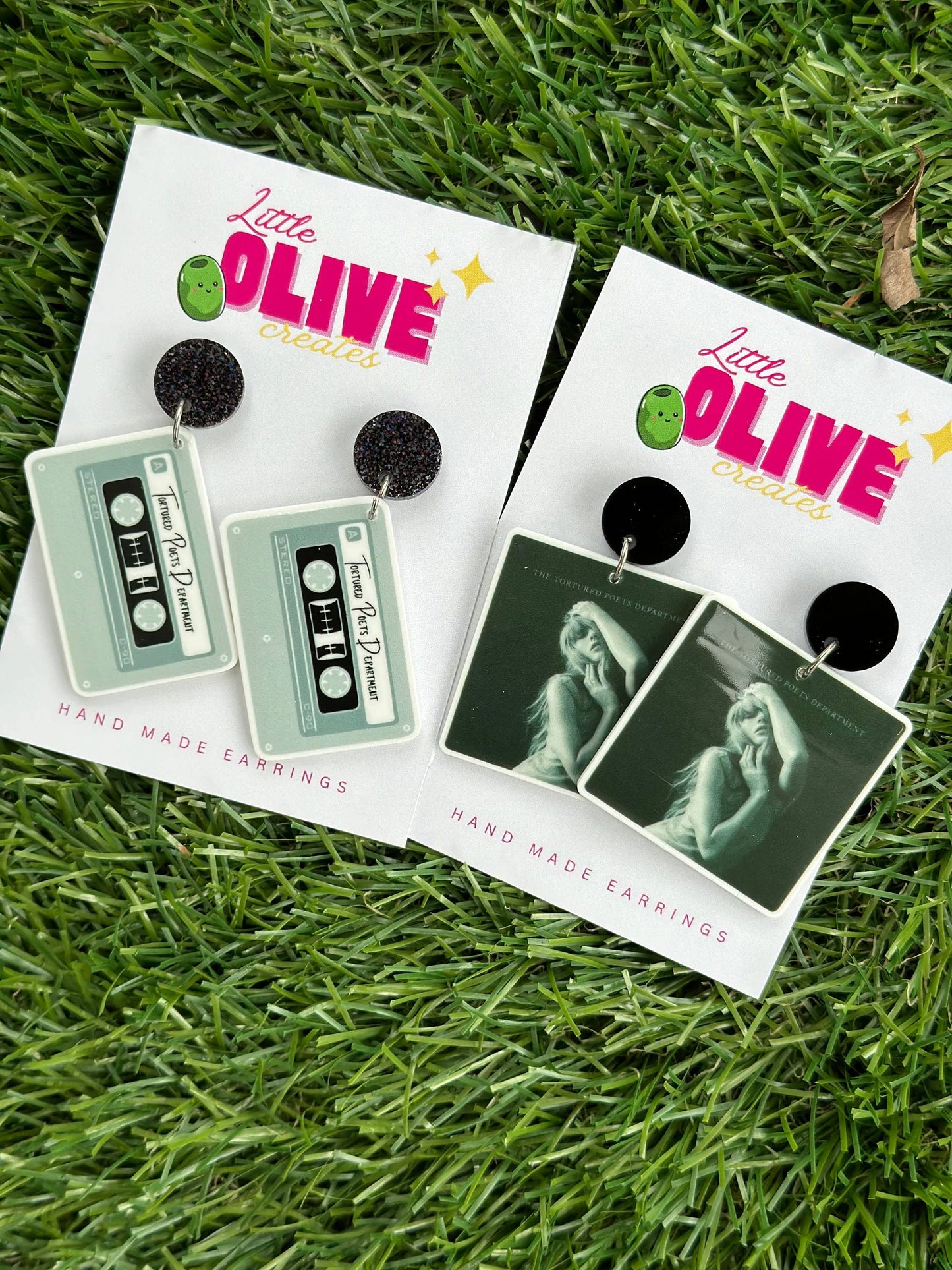 Music Era-Inspired TTPD Statement Dangle Earrings