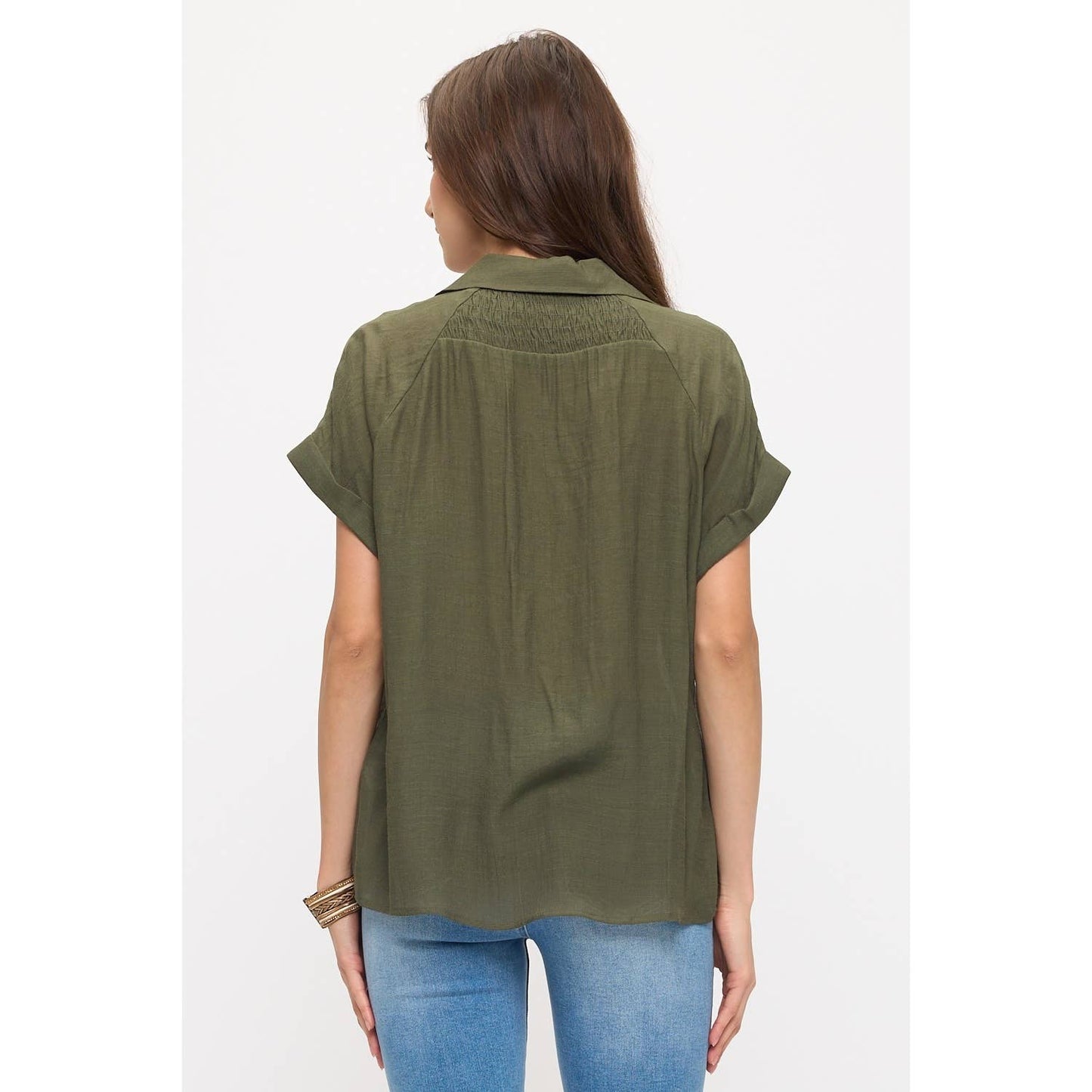 GAUZE UTILITY COLLAR SHIRT