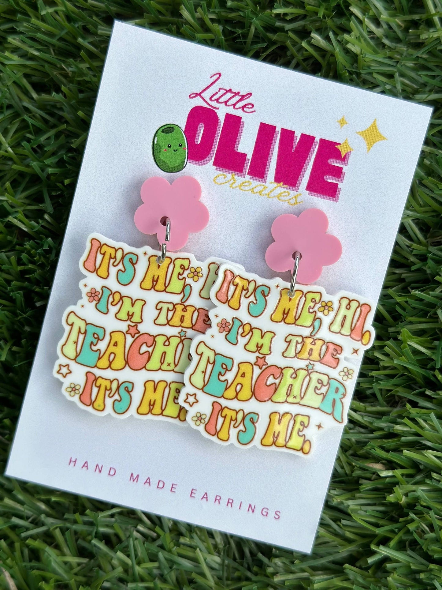 Taylor-Inspired Teacher Dangle Earrings
