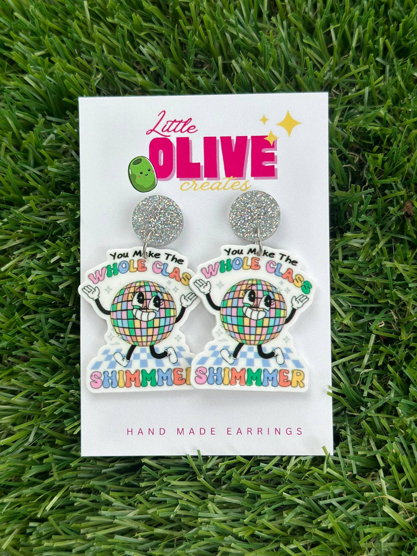 Shimmering Teacher Tribute Earrings: Taylor Swift Inspired