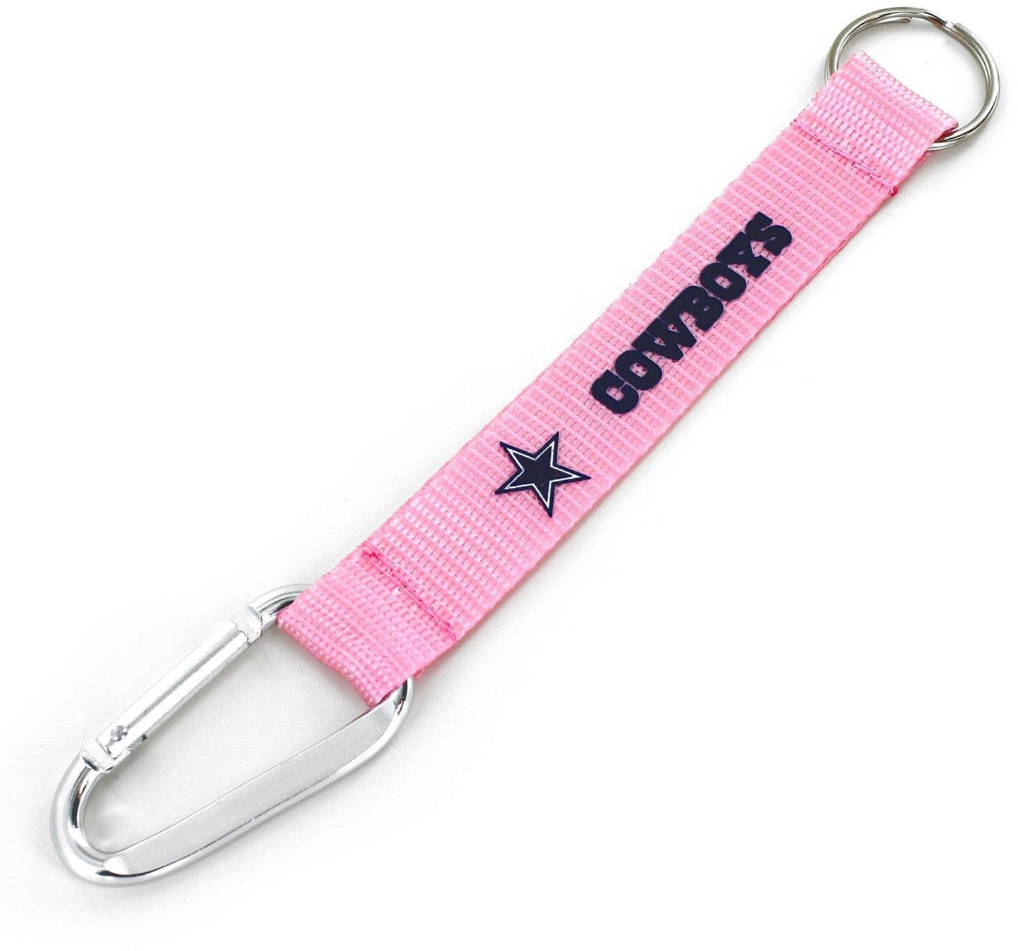 NFL Dallas Cowboys Carabiner Lanyard Keychain, Pink