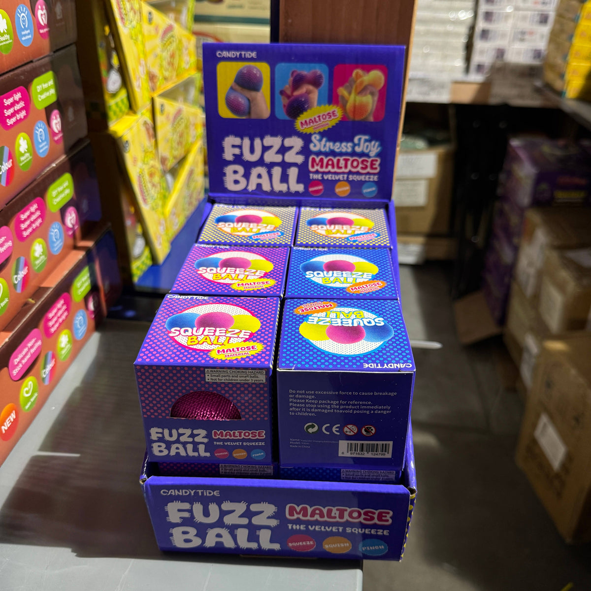 Sugar Squeeze Fuzzy Color Changing Ball SQUISHY
