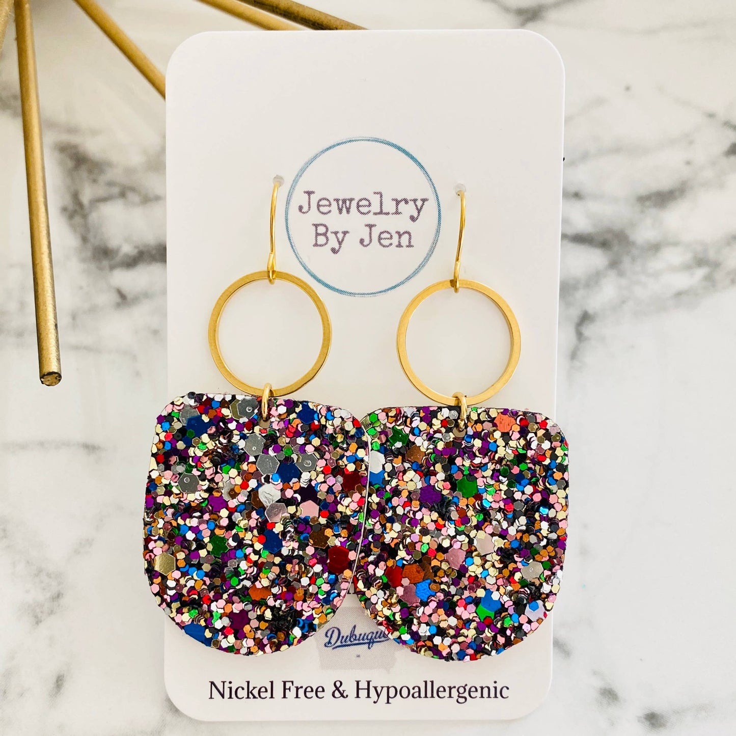 Boho Dangle: Jewel Tone Glitter