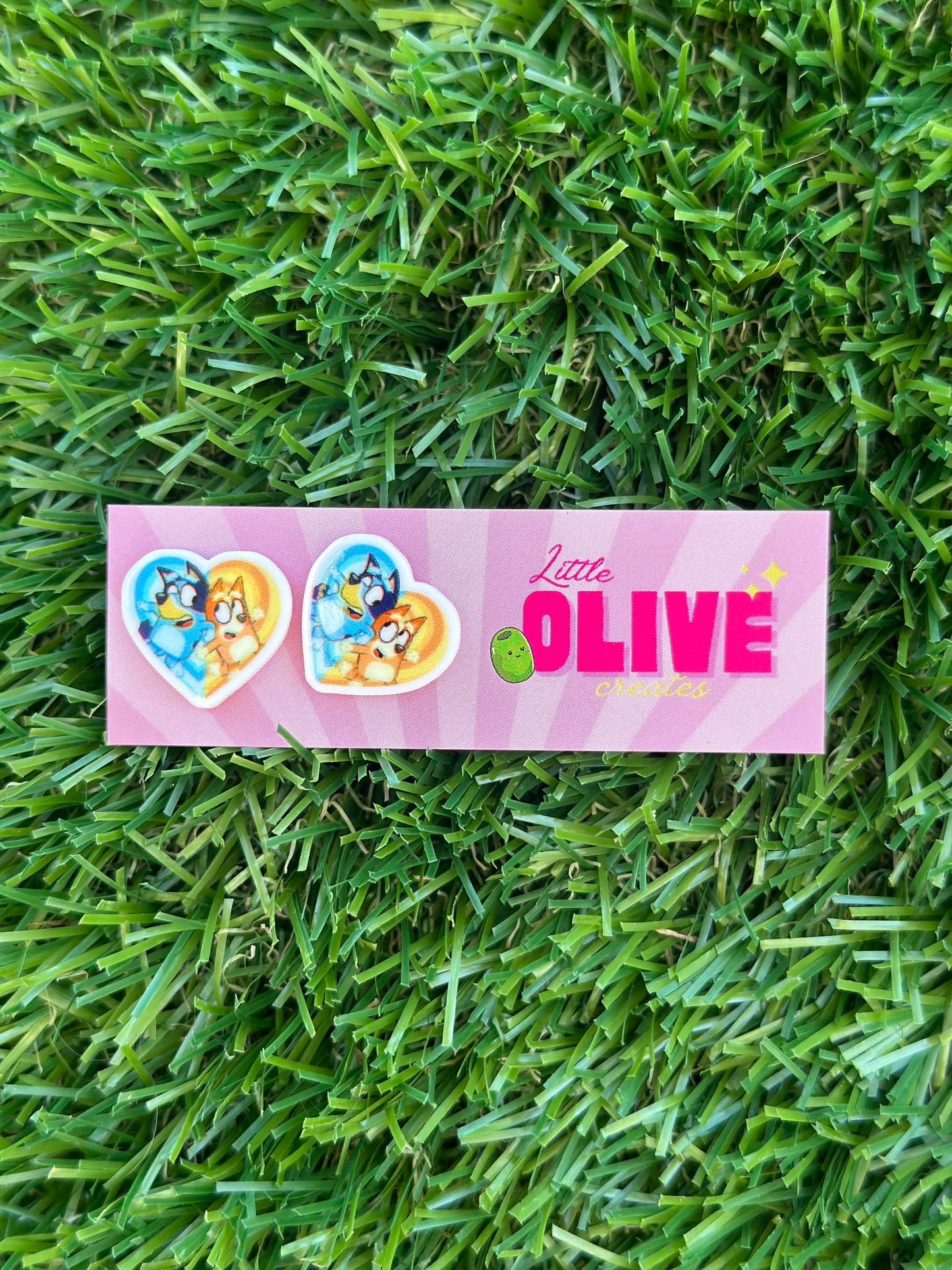 Bluey Love: Valentine's Day Earrings with Bluey and Bingo