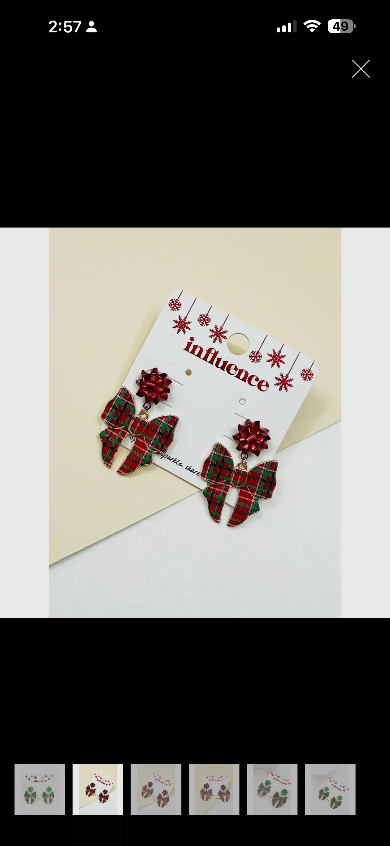 Christmas Bow Match Earrings