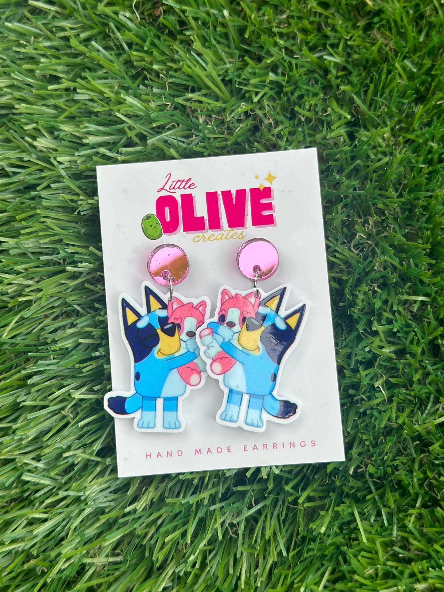 Bluey Dangle Earrings - Playful Whimsical Variations