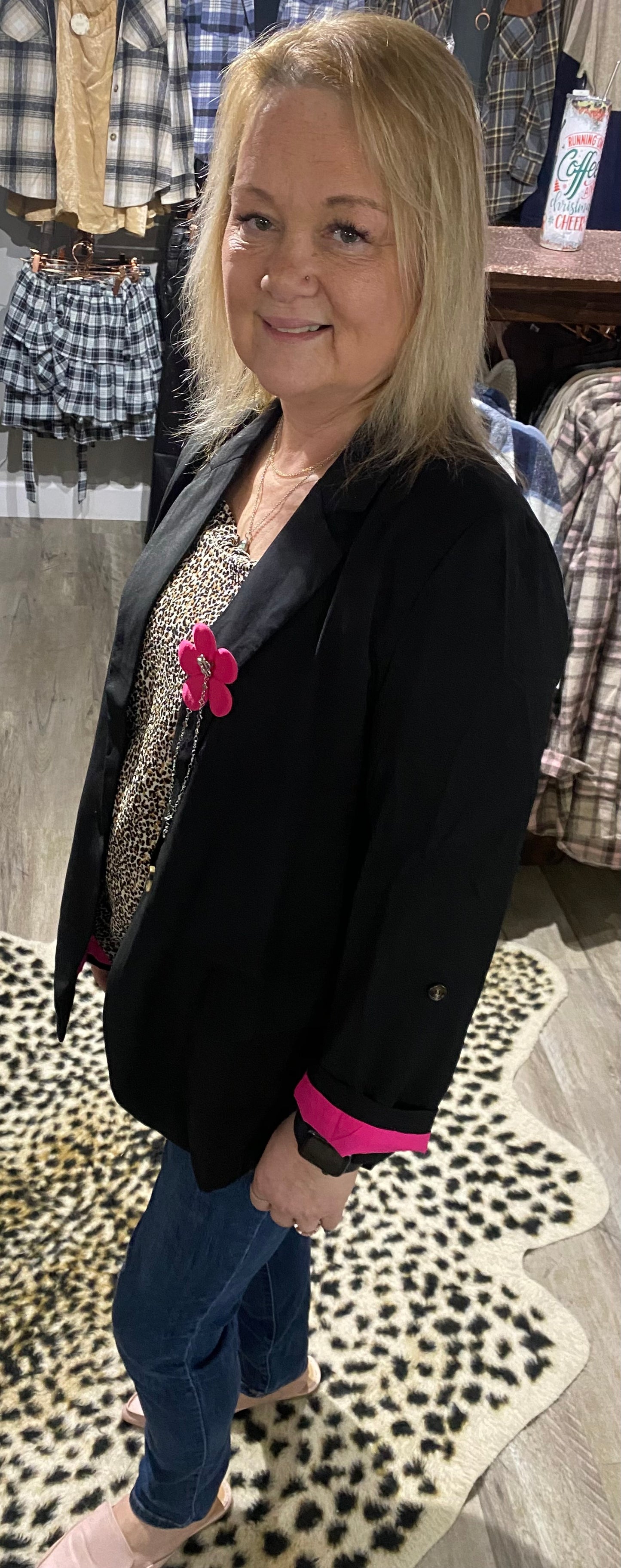 Black And Pink Blazer