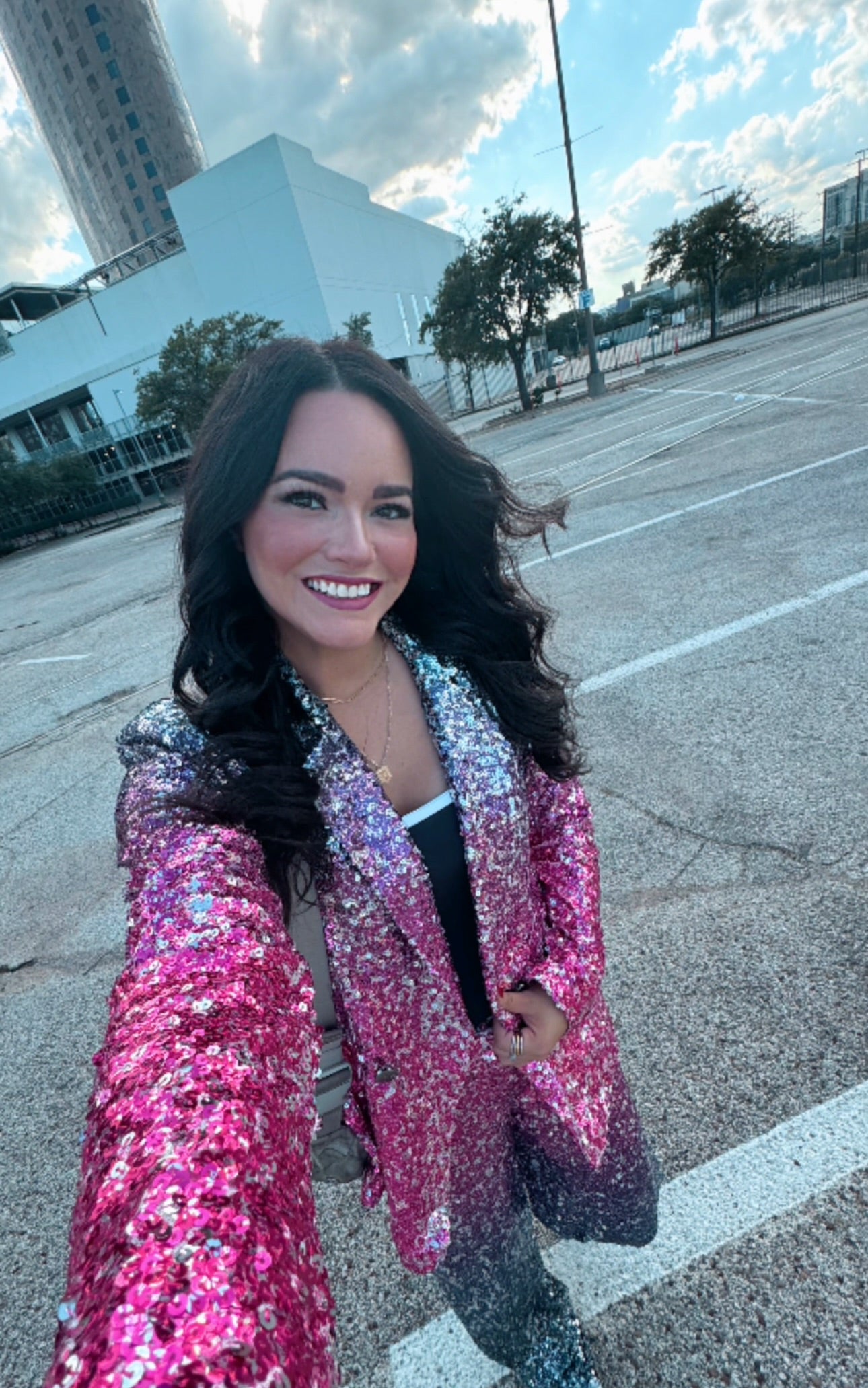 CaraZY Megan Sequin Ombré Suit