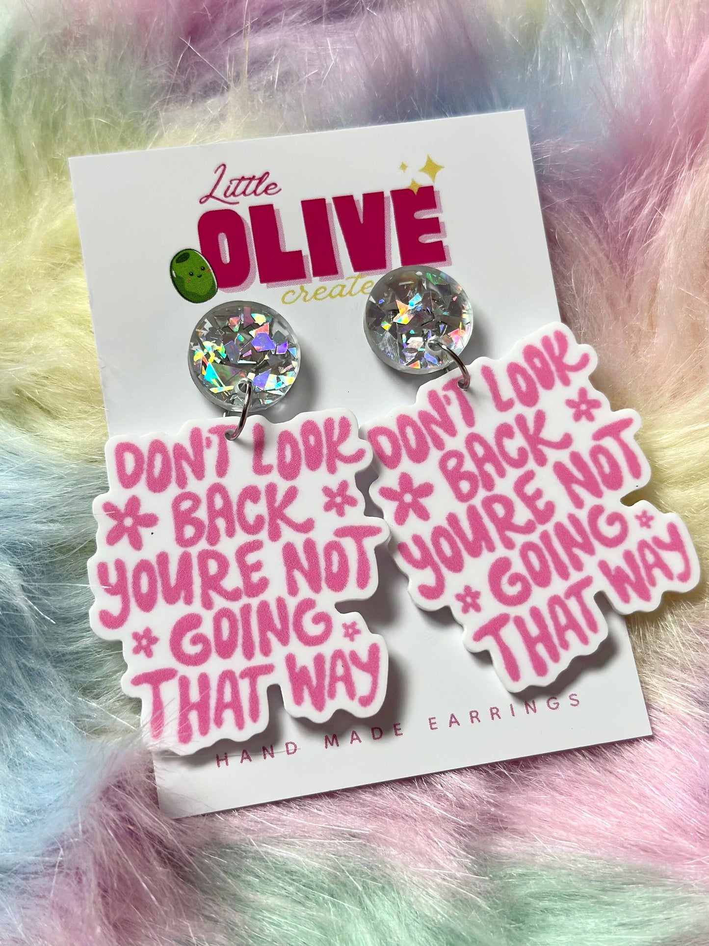 Teacher Motivational Quote Dangle Earrings
