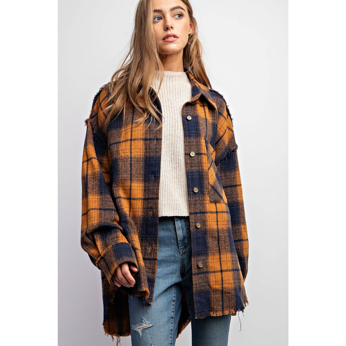 SUPER SOFT PLAID SHACKET
