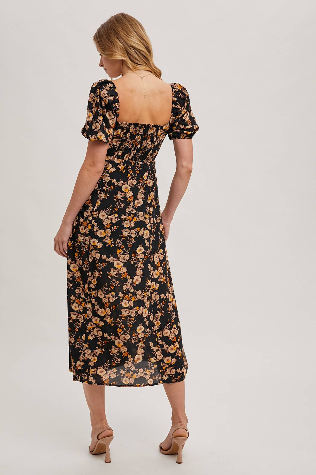 FLORAL PRINT SWEETHEART DRESS