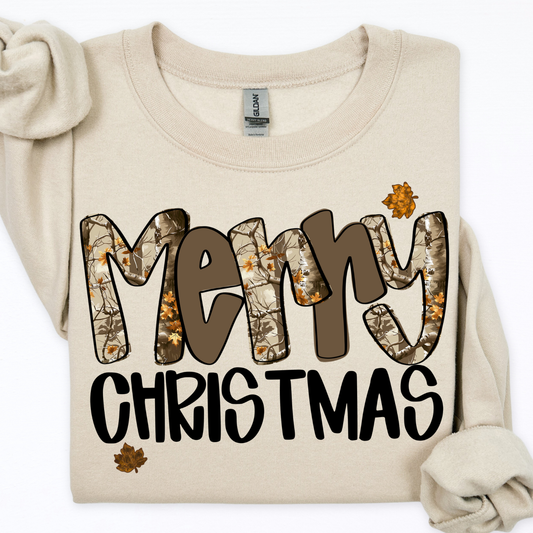 Camo merry Christmas sweatshirt