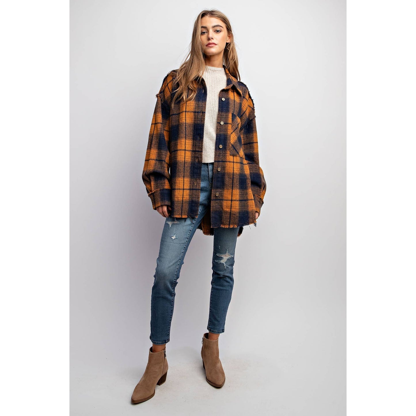SUPER SOFT PLAID SHACKET