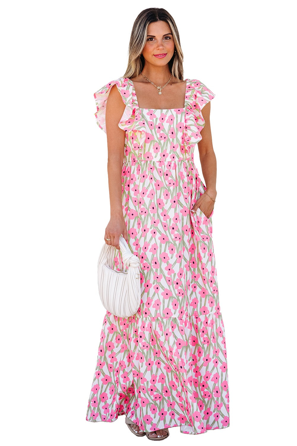 Floral Ruffled Maxi Dress
