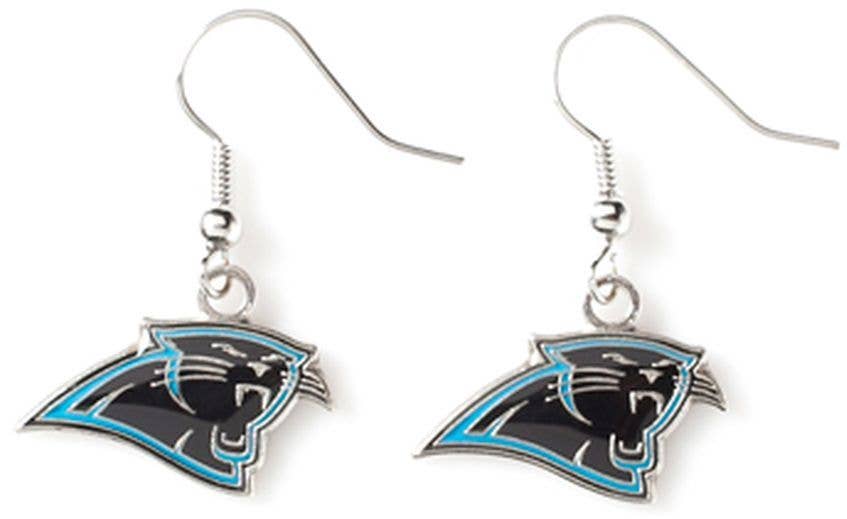 NFL Carolina Panthers Logo Dangle Earrings